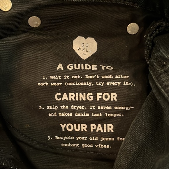 Madewell Black classic straight Jeans size 28 - Picture 7 of 7